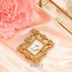 100 Pieces Gold Vintage Resin Picture Frame Antique Photo Resin Frame Mini Resin