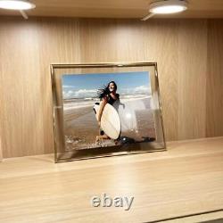 10×12 Gold Floating Frame With Nail, Wall Mounting or Wall Leaning, Vertical