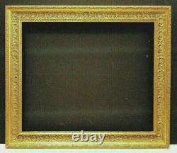 10 X 12 STD PICTURE FRAME 2 3/4 WIDE ORNATE GOLD SCOOP with GLAZING / BACKING