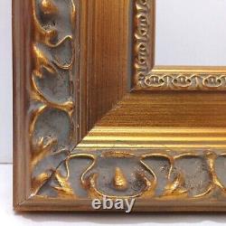 11 X 14 Standard Size Picture Frame 2 1/2 Wide Gold Leaf Panel Elegant Carving