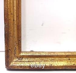 12 1/2 X 14 1/2 Antique Handmade Closed Corner 22k Gold Leaf Scoop Frame