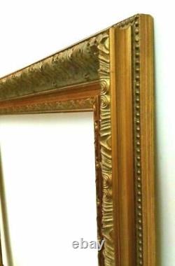 12 X 16 STD PICTURE FRAME 3 1/2 WIDE SCOOP GOLD LEAF ORNATE with GLAZING BACKING