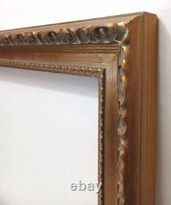12 X 16 Standard Size Picture Frame 2 1/2 Wide Gold Leaf Panel Elegant Carving