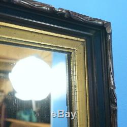 13 Antique American Hanging WALL MIRROR Wood Carved Frame Gilded c1880