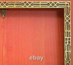 14 X 18 STANDARD PICTURE FRAME 1 1/8 WIDE EMBOSSED GOLD with GLAZING / BACKING