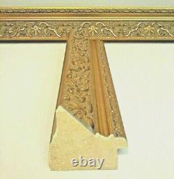 14 X 18 STANDARD PICTURE FRAME 2 3/8 WIDE GOLD LEAF SCOOP with GLAZING / BACKING