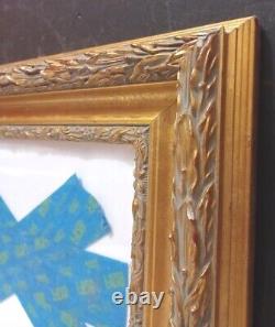 14 X 18 STD PICTURE FRAME 2 5/8 WIDE ORNATE GOLD SCOOP with GLAZING / BACKING