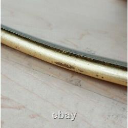 #1661 Modern Round Gold Sleek Tubular Frame Wall Mirror B-STOCK DEFECTS 80cm