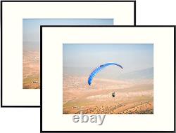 16X20 Aluminum Frame for 11X14 Picture Includes Ivory Mat for Wall Display, Sa