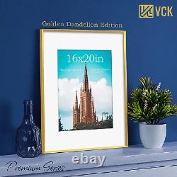 16X20 Aluminum Picture Frames Gold for Wall, 3 Pack Metal Poster Frame with Real