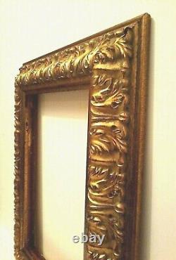 16 X 20 Std Picture Frame 3 1/2 Wide Ornately Carved Reverse Antiqued Gold Leaf