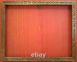 18 X 24 STANDARD PICTURE FRAME 1 1/8 WIDE EMBOSSED GOLD with GLAZING / BACKING