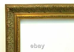 18 X 24 STD PICTURE FRAME 3 1/2 WIDE SCOOP GOLD LEAF ORNATE with GLAZING BACKING