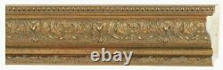 18 X 24 STD PICTURE FRAME 3 1/2 WIDE SCOOP GOLD LEAF ORNATE with GLAZING BACKING