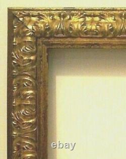 18 X 24 Std Picture Frame 3 1/2 Wide Ornately Carved Reverse Antiqued Gold Leaf
