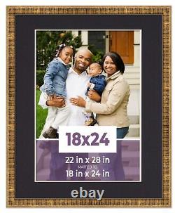 18x24 Frame Gold With Black Picture Mat For 18x24 Photo Gold 22x28 Frame To Di