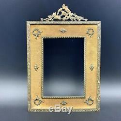 19c. Antique French Ormolu Gilt Bronze Ornate Picture Photo Frame Wall Hanging
