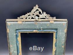 19c. Antique French Ormolu Gilt Bronze Ornate Picture Photo Frame Wall Hanging