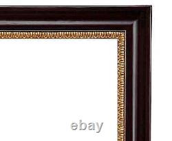 20 X 24 Classic Standard Picture Frame Black & Embossed Gold Lip 3 1/2 Wide New