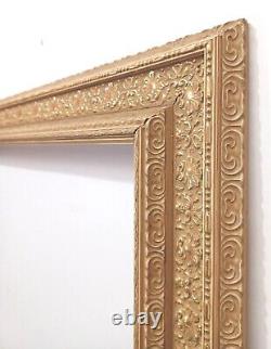 20 X 24 Ornate Rococo Style 3 1/8 Wide Elegant Gold Leafed Frame Standard Sizes