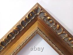 20 X 24 Standard Size Picture Frame 2 1/2 Wide Gold Leaf Panel Elegant Carving