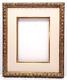 22K GOLD LEAF REVERSE PICTURE FRAME with CLOSED CORNERS LINEN LINER 9 3/4 X 13 1/4