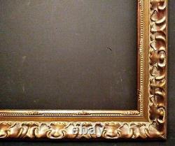 24 X 36 STD PICTURE FRAME 2 1/2 WIDE DARK GOLD LEAF ORNATE with GLAZING BACKING