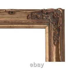 24 X 36 Standard Picture Frame Traditional Antique Gold Finish 3 1/8 Wide Nib