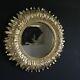 24k Gold Leaf Hand Gilded Antique Effect Ornate Feather Wall Mirror