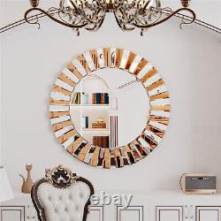 32'' Large Round Wall Mirrors Decorative Glass Frame Hanging Accent Mirror