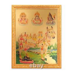 33 Koti Devi Devta Golden Foil Photo In Golden Frame Big (14 X 18 Inch)