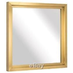 36 W Lenora Wall Mirror Gold Brushed Recessed Stainless Steel Frame Modern