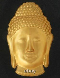 3D Golden Buddha Face Concave Wall Hanging 19 X 15 With Frame Made In Vietnam