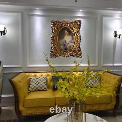 3 Set French Style Photos Frame Carved Gold Wall Mounted Living Room Balcony