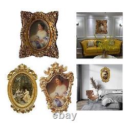 3set French Style Photos Frame Carved Gold Wall Mounted Bedroom Wedding