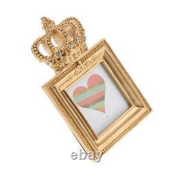 4Pcs Gold Baroque Luxury Crown Resin Photo Frame Home Table Wall Décor