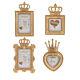 4Pcs Gold Baroque Luxury Crown Resin Picture Photo Frame Wall Hanging