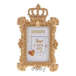 4Pcs Gold Baroque Luxury Resin Photo Frame Home Table Wall Décor