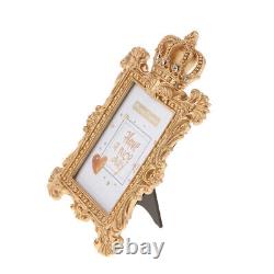 4Pcs Gold Baroque Luxury Resin Photo Frame Home Table Wall Décor