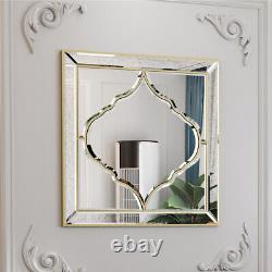 60cm Decorative Accent Mirror Wall Mounted Gold Frame for Fireplace Bedroom