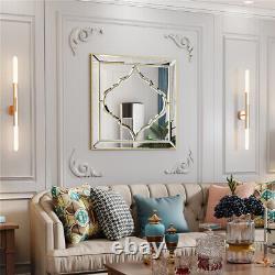 60cm Decorative Accent Mirror Wall Mounted Gold Frame for Fireplace Bedroom