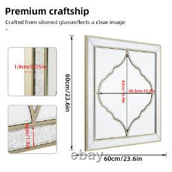 60cm Decorative Accent Mirror Wall Mounted Gold Frame for Fireplace Bedroom