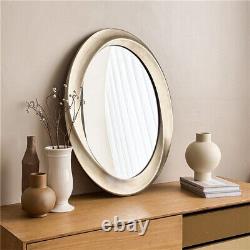 60x80cm Oval Beveled Wall Accent Mirror Vanity Antique Gold Frame Makeup Home De