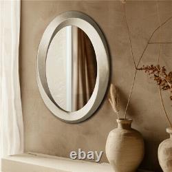 60x80cm Oval Beveled Wall Accent Mirror Vanity Antique Gold Frame Makeup Home De