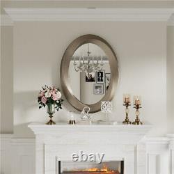 60x80cm Oval Beveled Wall Accent Mirror Vanity Antique Gold Frame Makeup Home De