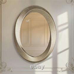 60x80cm Oval Beveled Wall Accent Mirror Vanity Antique Gold Frame Makeup Home De