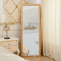 64x21 Full Length Mirror Free Standing Wall Dual-Use Golden Mosaic Furniture