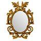 69 X 85cm Ornate Wall Mirror Antique Gold Premier Housewares Oval From Shop