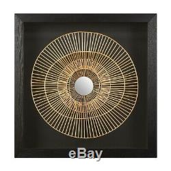 80 X 80cm Modello Framed Metal Wall Art Gold/black