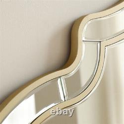 80x88cm Wall Mirror Art Irregular Venetian Mirrors with Golden Rim Elegant Line